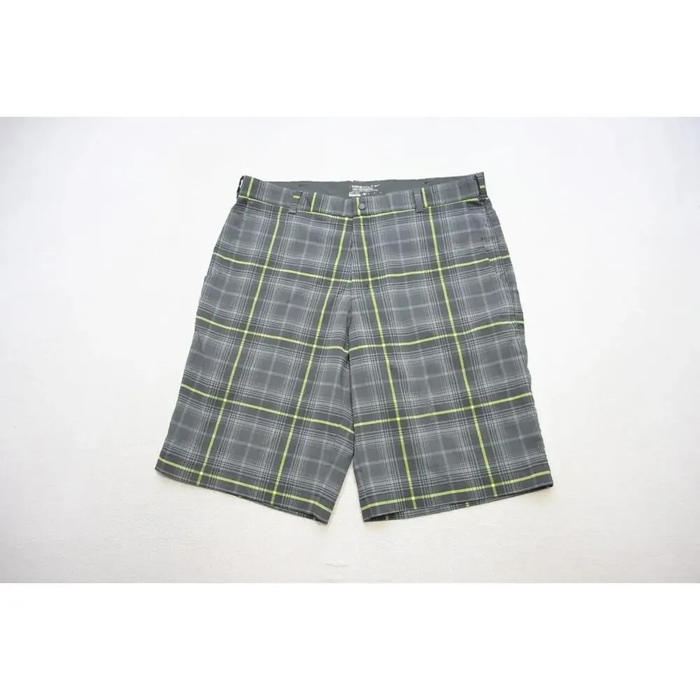 Nike Golf Shorts Dri Fit‎ Stretch Plaid Tour Performance Flat 12